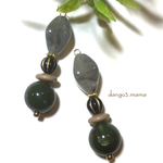 300円☆ビリジアンラウンド☆グレーのピアス/イヤリング