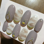 ネイルチップ   グレー大理石