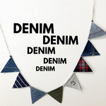 ★一点物★DENIM×GARLAND★デニムのフラッグガーランド★