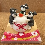 3シュナちゃん鏡餅