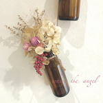 ドライ紫陽花のホワイト スワッグ ミニ  〜クリーム ピンク〜