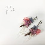 ボタニカル❁ ピアス ・ イヤリング pink