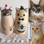 N様ペットオーダー品＊仲良しニャンコ＊羊毛針山