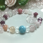[秋のお買い得/おススメ品]ラリマー と華やかストーンのautumnブレス