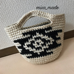 オルテガ柄のマルシェバッグ