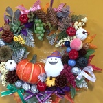 お花屋さんが作った特大ハロウィンリース No2