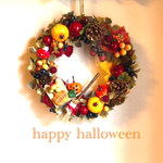 Halloween◇ハロウィンリース◇落ち葉ジャックオランタンＬ