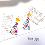 (ashn-m様専用) clear tile ribbon tassel ピアスorイヤリングor樹脂ピアス