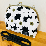 北欧柄 たっぷり入る がま口 ショルダー (ショルダー別売り)