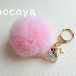 ♡♡ふわふわファー♡♡お名前入りキーホルダー♡♡   ネームタグ/バッグチャーム