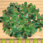 天然シーグラス968グリーン系、極極小