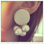 [✔️time sale] corduroy pearl pierce