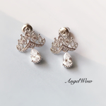 プリンセスの小ぶりゆらゆらピアス •ブライダル/パーティー・Sliver925ポスト