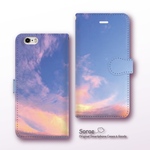 手帳型スマホケース 　この秋の夕空