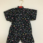 甚平 ブラック水玉 ［mi］