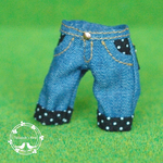 Black Dot ポケット付クロップドジーンズ：オビツ11サイズ      