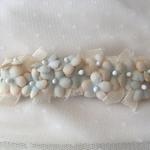 sale**忘れな草のバレッタ　pale blue