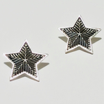 2個 スター  シルバーカラー ループ コンチョ ボタン 30mm