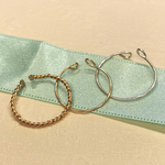 シンプルなシルバー、ゴールドリングセット