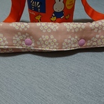 【再販☆】サークルフラワーとカラフルドットの肩紐カバー (ロングタイプ)  ベビーカー チャイルドシート 水筒 マザーズバッグ ママバッグ