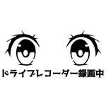 カッティングシート ドラレコ 録画中 女の子 アニメ 防犯 ステッカー