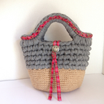 ✴︎new✴︎可愛いざっくり編み❤️smileかごバッグ