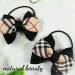 再販8★🆕キッズ用✨タータンチェック柄リボンのヘアゴム
