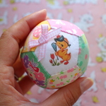 hana*ハンドメイド★パッチワークコットンボール6.5cmサイズ♪ひよこちゃん×くまちゃん