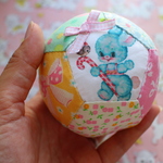 hana*ハンドメイド★パッチワークコットンボール8cmサイズ♪バニーちゃん