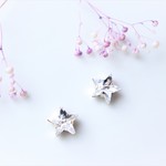 Swarovski star♡　一粒ピアス/樹脂ノンホールピアス（イヤリング）