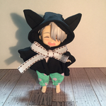  ゴーストにゃんこケープ 黒