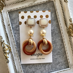 mixカラーダブルリングチャーム✱秋ピアス