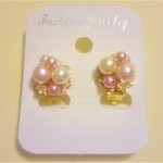 【☆特別価格☆300円☆】ピンクパールイヤリング