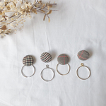 check&hoop 2way earring