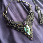 T様オーダー品 : labradorite × amethyst / bohemian choker