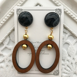 【SALE】ヴィンテージ風♡ウッドピアス【C】