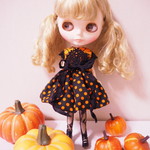 22㎝ドール  （ブライス用）ハロウィン バルーンワンピース