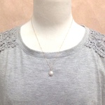 14kgf♡大粒♡セミロング♡淡水バロックパール一粒のネックレス