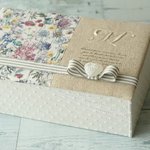 リバティと白糸刺繍のボックス