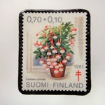 フィンランド　花切手ブローチ3909