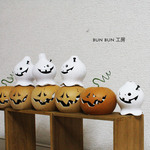 HALLOWEENカボチャ風とチビ幽霊