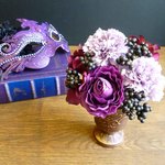 【ホラーハロウィン】魔女の花飾り ーpurple