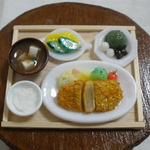【再販】とんかつ定食☆未接着☆ミニチュアフード