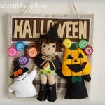 秋を楽しむ♪ミニドールのハロウィンタペストリー