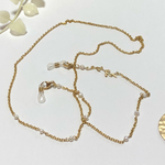 受注作品☆綺麗が長持ち♪便利な3way♪イスラエルのアネッタ×淡水パール【グラスコード／眼鏡チェーン/ネックレス】