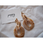 marble × gold big chain earring マーブル×ゴールドビッグチェーンイヤリング