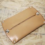 [大特価！] ティッシュケース サドルレザー  ナチュラル