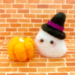 ハロウィン飾り☆オバケちゃんとカボチャの羊毛フェルト
