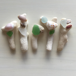 サンゴ箸置き シーグラス&シェル