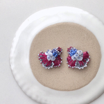 betta (wine×BLE)刺繍ピアスorイヤリング　